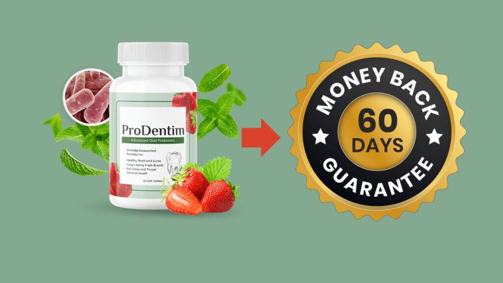 60-day money-back guarantee badge for ProDentim